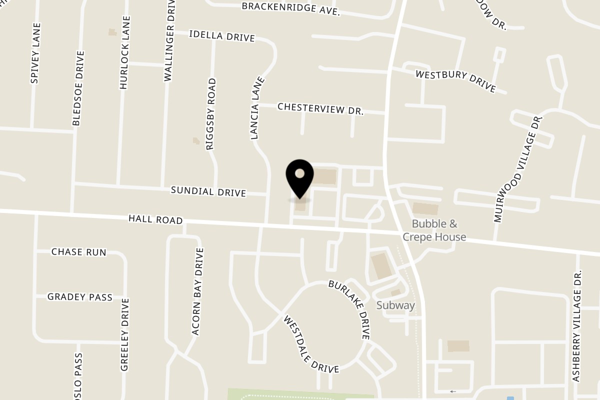 Map showing the location of Bariis kitchen and Bakery on 5628 Hall Rd in Galloway